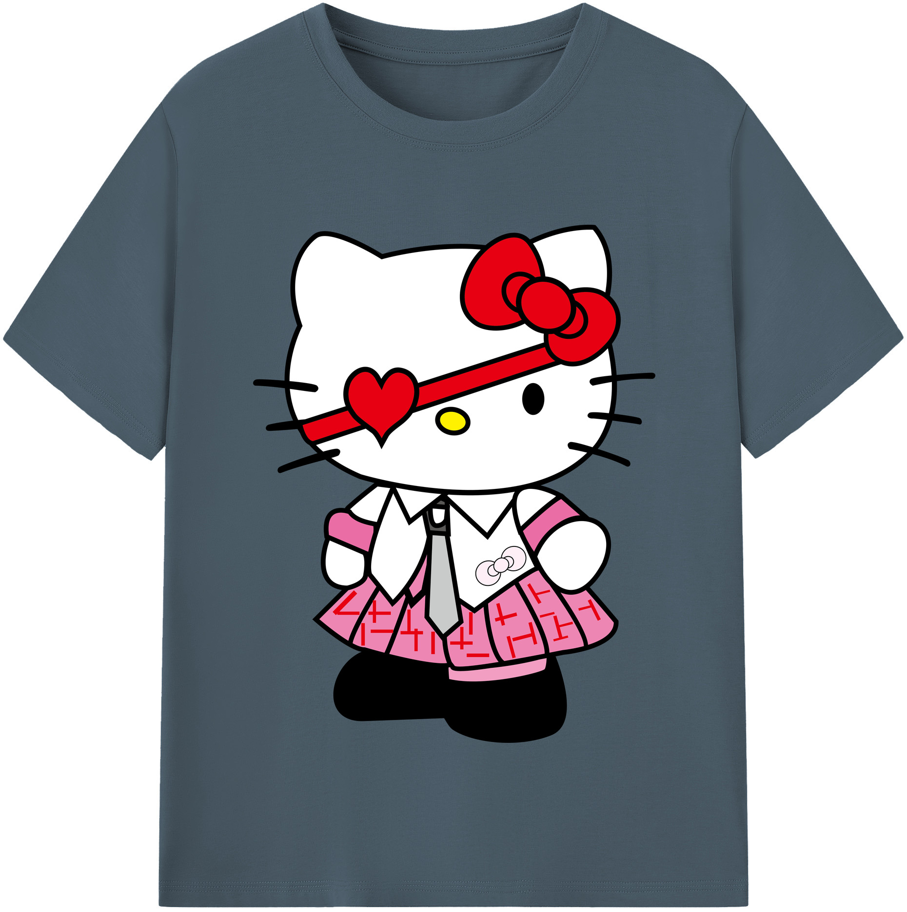 （画像用） Hello Kitty ハローキティ 綿100％半袖Tシャツ（フロントプリント）